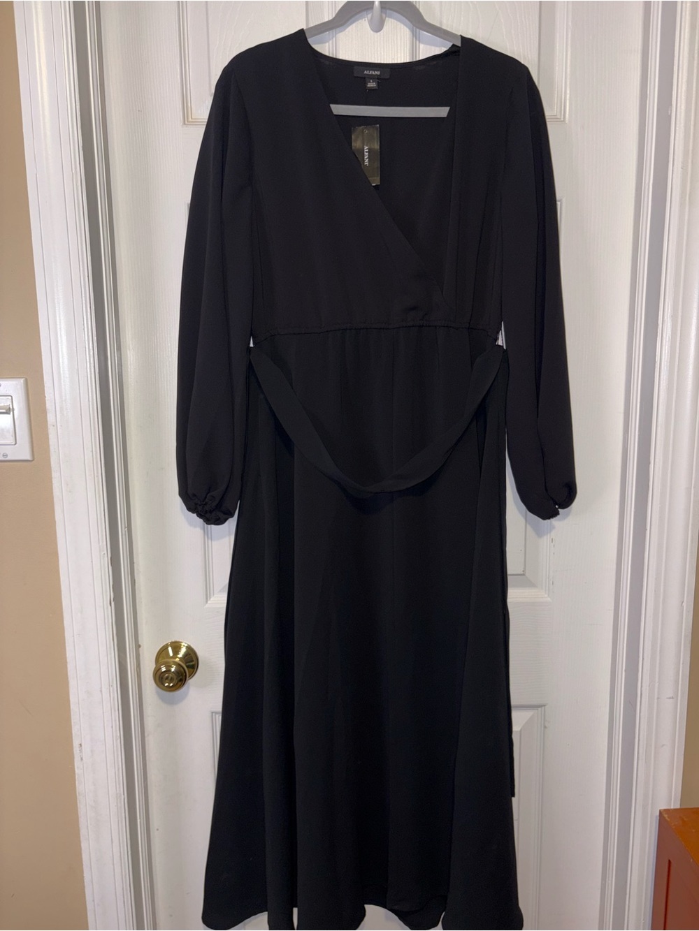 Alfani black faux wrap Midi Dress
